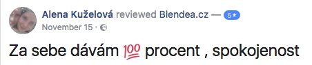 Facebook hodnotenie Blendea Supergreens