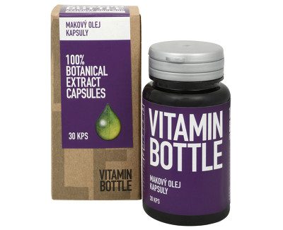 Makový olej kapsule Vitamin Bottle