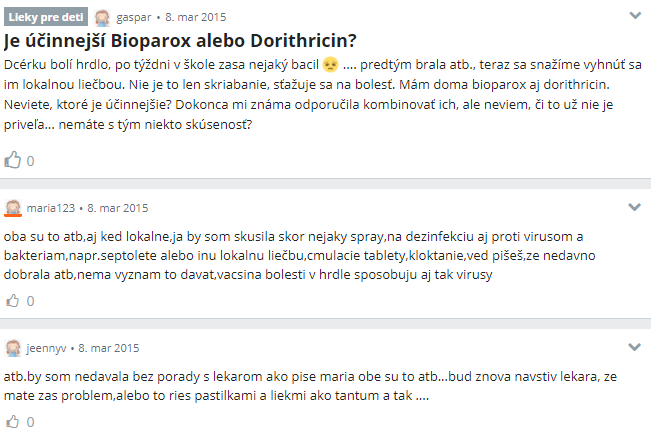 Dorithricin vs Bioparox