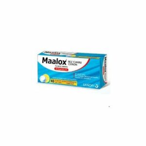 Maalox žuvacie tablety bez cukru citrón 40 tbl