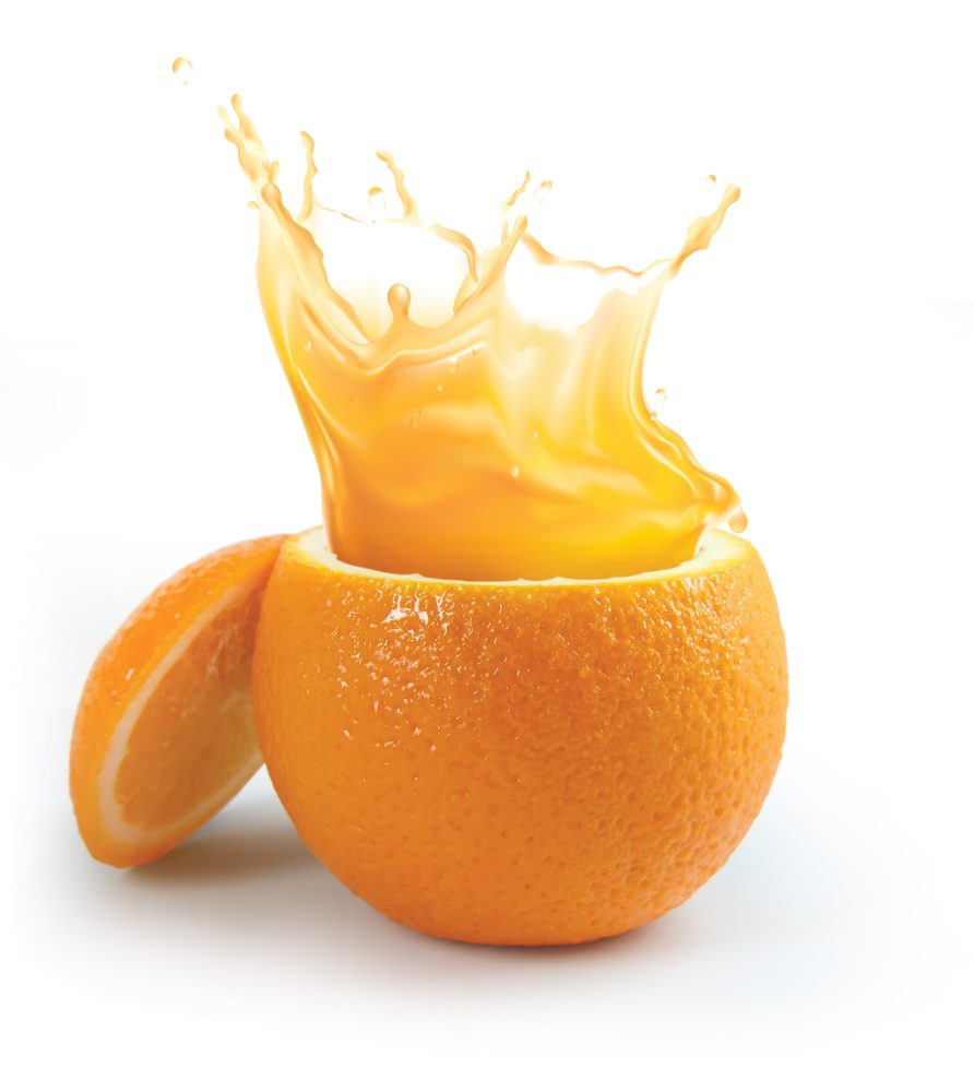 Pomarančová šťava - zdroj vitamínu B9