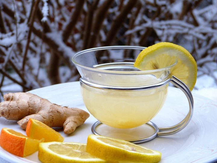 vitamíny v zázvorovom čaiji s citrónom